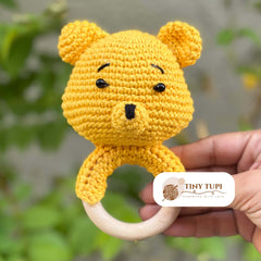 Handmade Crochet Soft Toy Teether Pooh