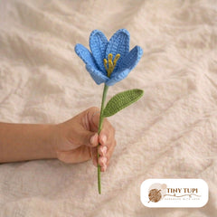 Handmade Crochet Blooming Tulip Sky Blue