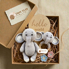 Handmade Crochet Baby Gift Set | Baby Shower & Newborn Gift Box