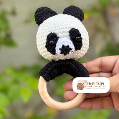 Handmade Crochet Soft Toy Teether Panda