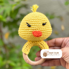 Handmade Crochet Soft Toy Teether Chicken