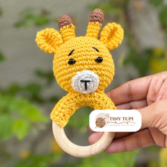 Handmade Crochet Soft Toy Teether Giraffe