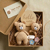 Handmade Crochet Baby Gift Set | Baby Shower & Newborn Gift Box