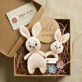 Handmade Crochet Baby Gift Set | Baby Shower & Newborn Gift Box