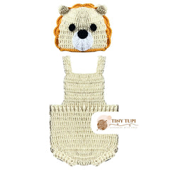 Handmade Bear Crochet Outfit - Photography Prop