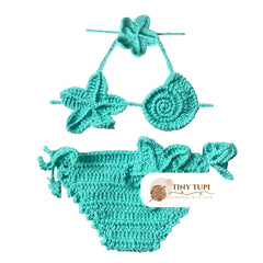 Handmade Crochet Starfish Bikini Crochet Outfit - Photography Prop