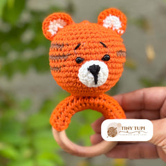 Handmade Crochet Soft Toy Teether Tiger