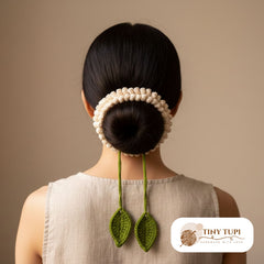 Handmade Jasmin Gajra for Bun Off white