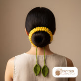 Handmade Jasmin Gajra for Bun Yellow