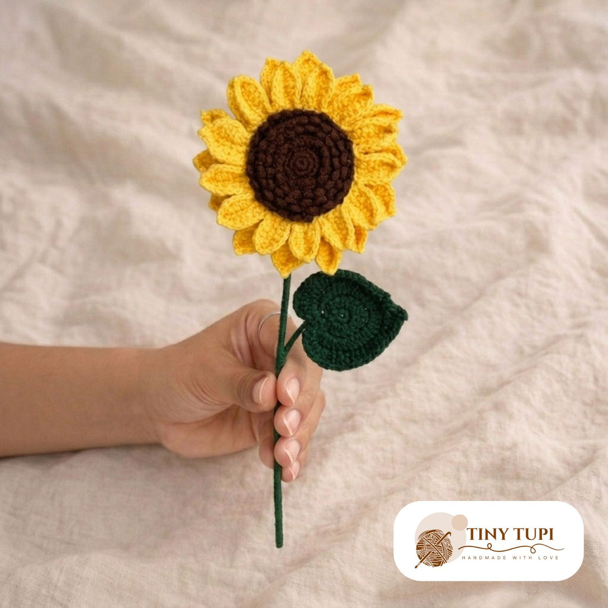 Handmade Crochet Blooming Sunflower