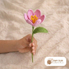 Handmade Crochet Blooming Tulip Pink