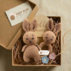 Handmade Crochet Baby Gift Set | Baby Shower & Newborn Gift Box