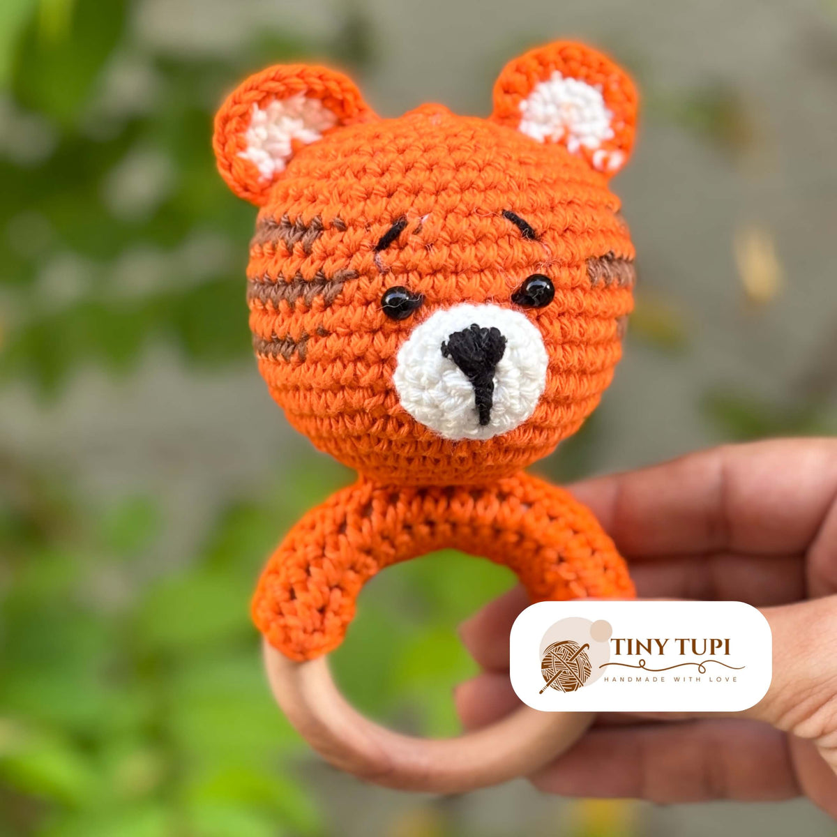 Handmade Crochet Soft Toy Teether Tiger