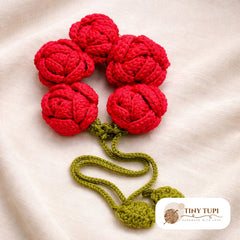 Handmade Rose Gajra for Bun Red